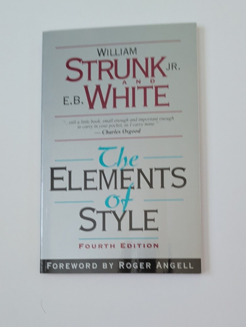 The Elements of Style Hardcover by Strunk & White - Light Gray Cover